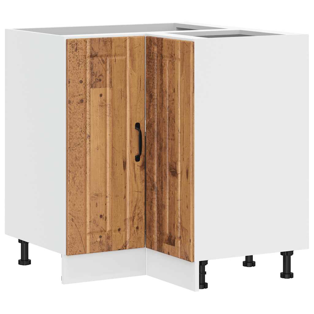 vidaXL Küchen-Eckunterschrank Lucca Altholz-Optik Holzwerkstoff