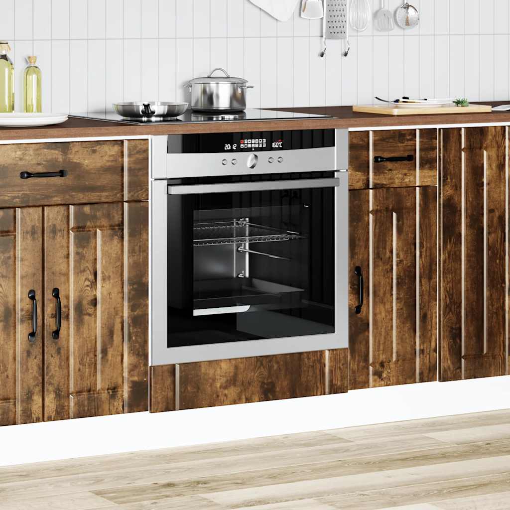 vidaXL Herdumbauschrank Lucca Räuchereiche Holzwerkstoff