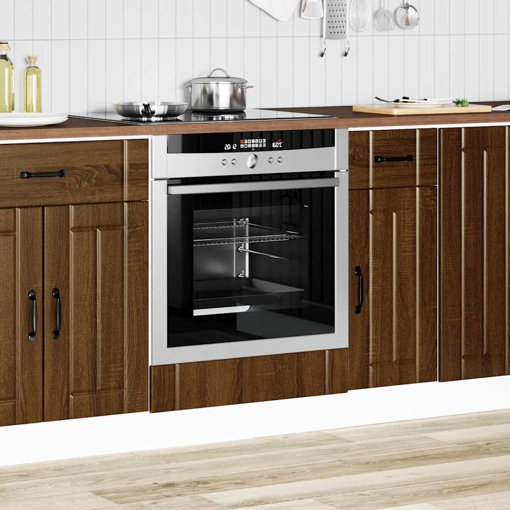 vidaXL Herdumbauschrank Lucca Braun Eichen-Optik Holzwerkstoff