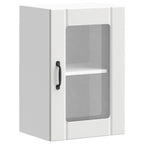 vidaXL Küchen-Hängeschrank mit Glastür Lucca Weiß