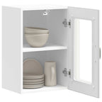 vidaXL Küchen-Hängeschrank mit Glastür Lucca Weiß