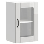 vidaXL Küchen-Hängeschrank mit Glastür Lucca Hochglanz-Weiß