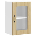vidaXL Küchen-Hängeschrank mit Glastür Lucca Sonoma-Eiche