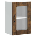 vidaXL Küchen-Hängeschrank mit Glastür Lucca Räuchereiche