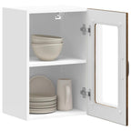 vidaXL Küchen-Hängeschrank mit Glastür Lucca Räuchereiche