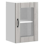 vidaXL Küchen-Hängeschrank mit Glastür Lucca Grau Sonoma