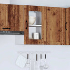 vidaXL Küchen-Hängeschrank mit Glastür Lucca Altholz-Optik