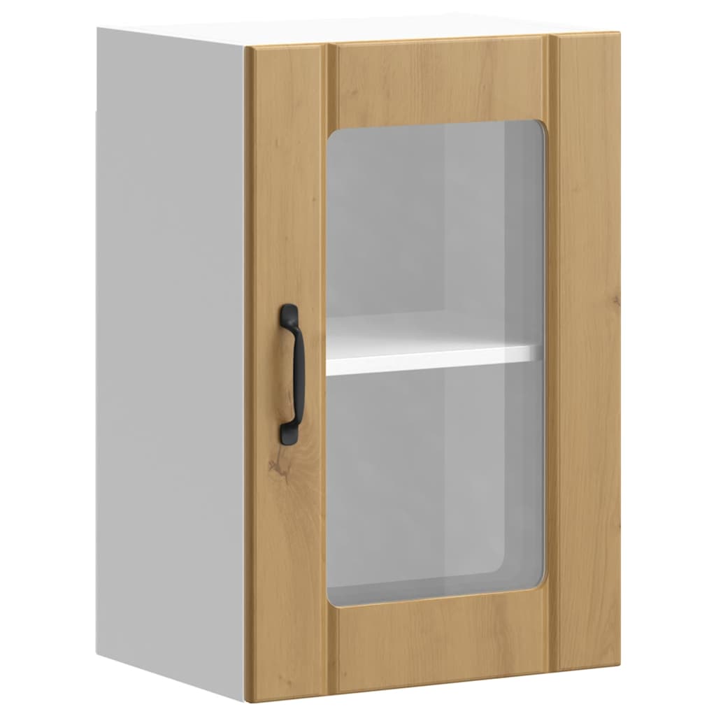vidaXL Küchen-Hängeschrank mit Glastür Lucca Artisan-Eiche