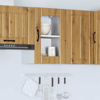vidaXL Küchen-Hängeschrank mit Glastür Lucca Artisan-Eiche