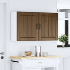 vidaXL Küchen-Hängeschränke 2 Stk. Lucca Braun Eichen-Optik Holzwerkstoff