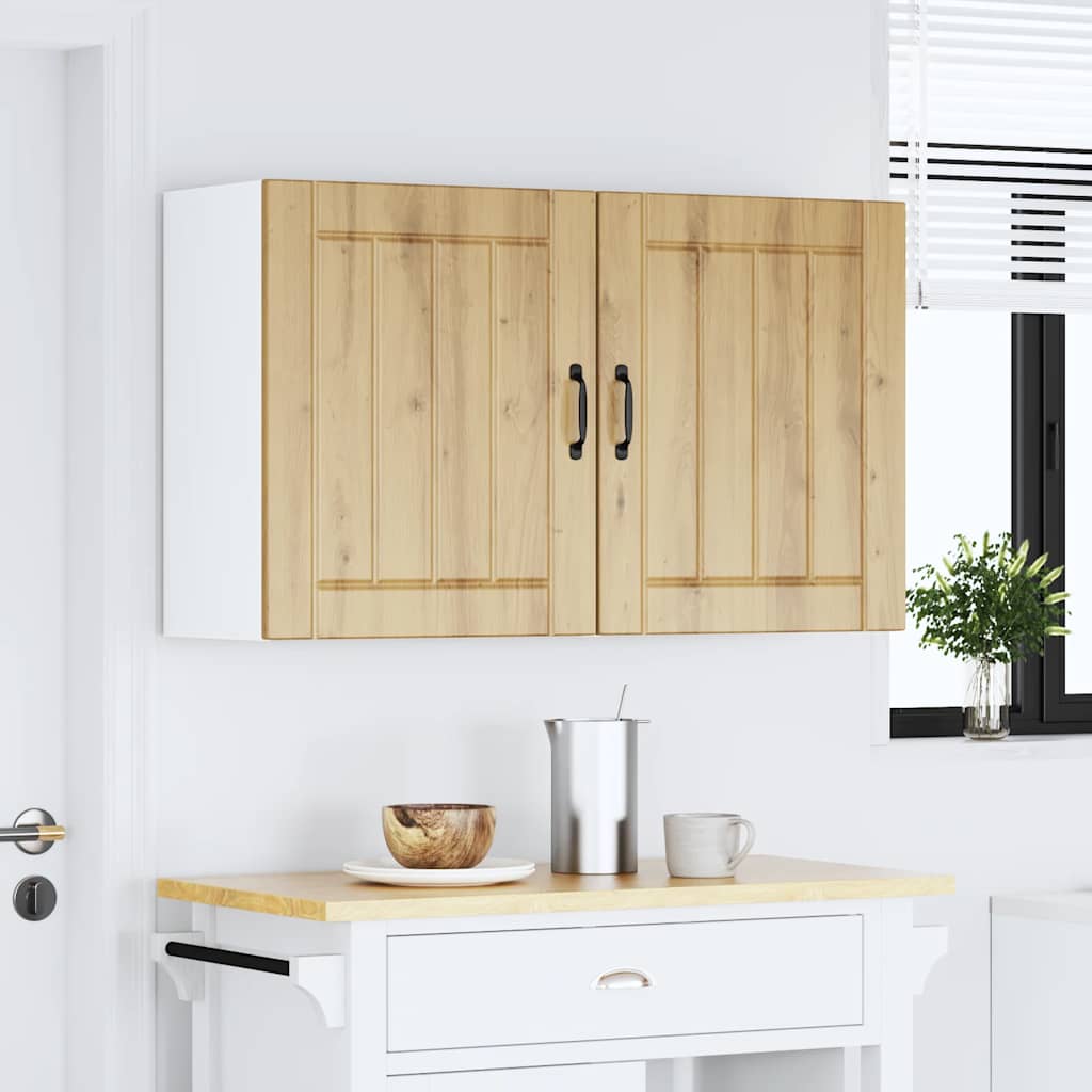 vidaXL Küchen-Hängeschränke 2 Stk. Lucca Artisan-Eiche Holzwerkstoff