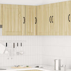 vidaXL Küchen-Eckhängeschrank Lucca Sonoma-Eiche Holzwerkstoff