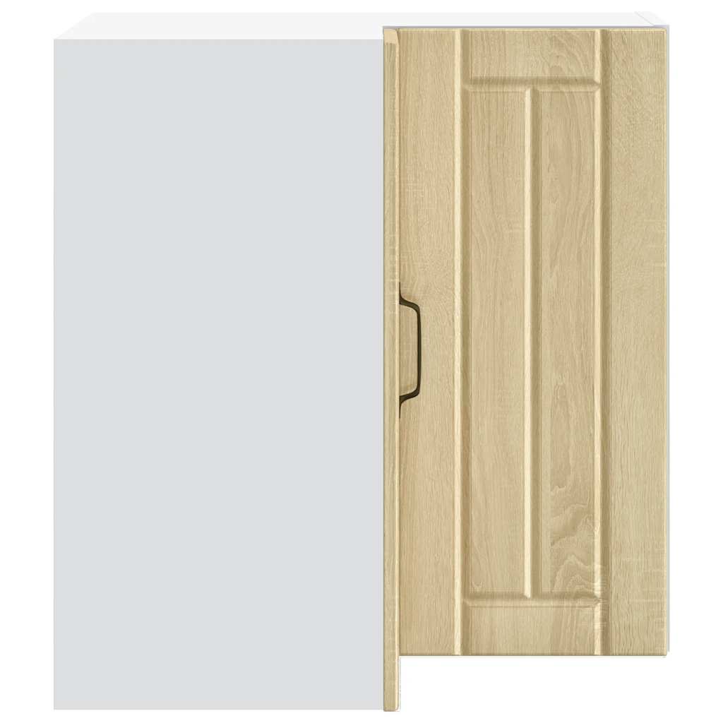 vidaXL Küchen-Eckhängeschrank Lucca Sonoma-Eiche Holzwerkstoff
