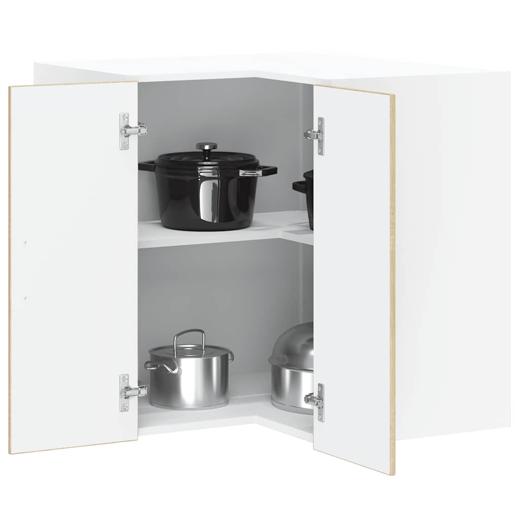 vidaXL Küchen-Eckhängeschrank Lucca Sonoma-Eiche Holzwerkstoff