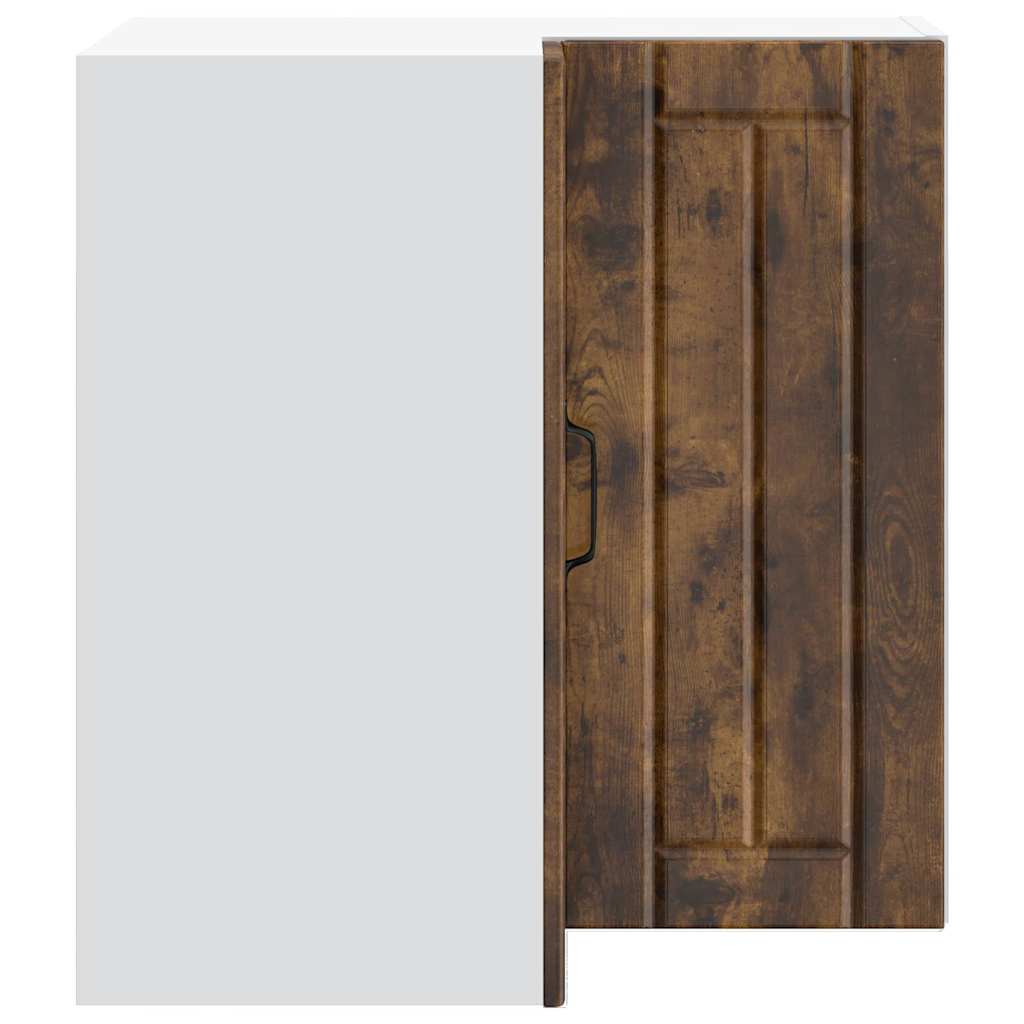 vidaXL Küchen-Eckhängeschrank Lucca Räuchereiche Holzwerkstoff