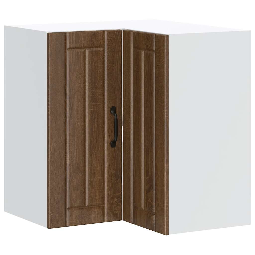 vidaXL Küchen-Eckhängeschrank Lucca Braun Eichen-Optik Holzwerkstoff
