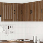vidaXL Küchen-Eckhängeschrank Lucca Braun Eichen-Optik Holzwerkstoff