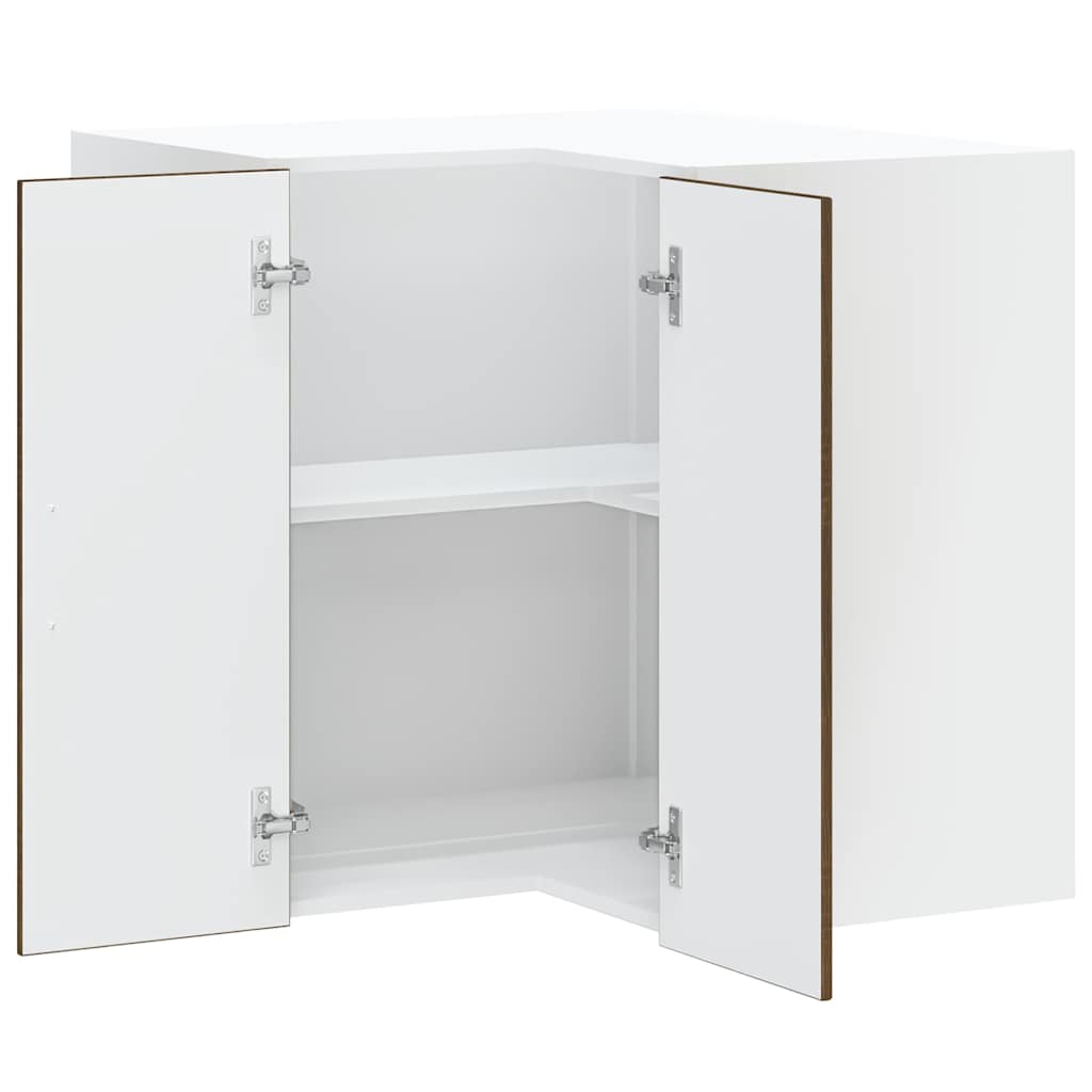 vidaXL Küchen-Eckhängeschrank Lucca Braun Eichen-Optik Holzwerkstoff