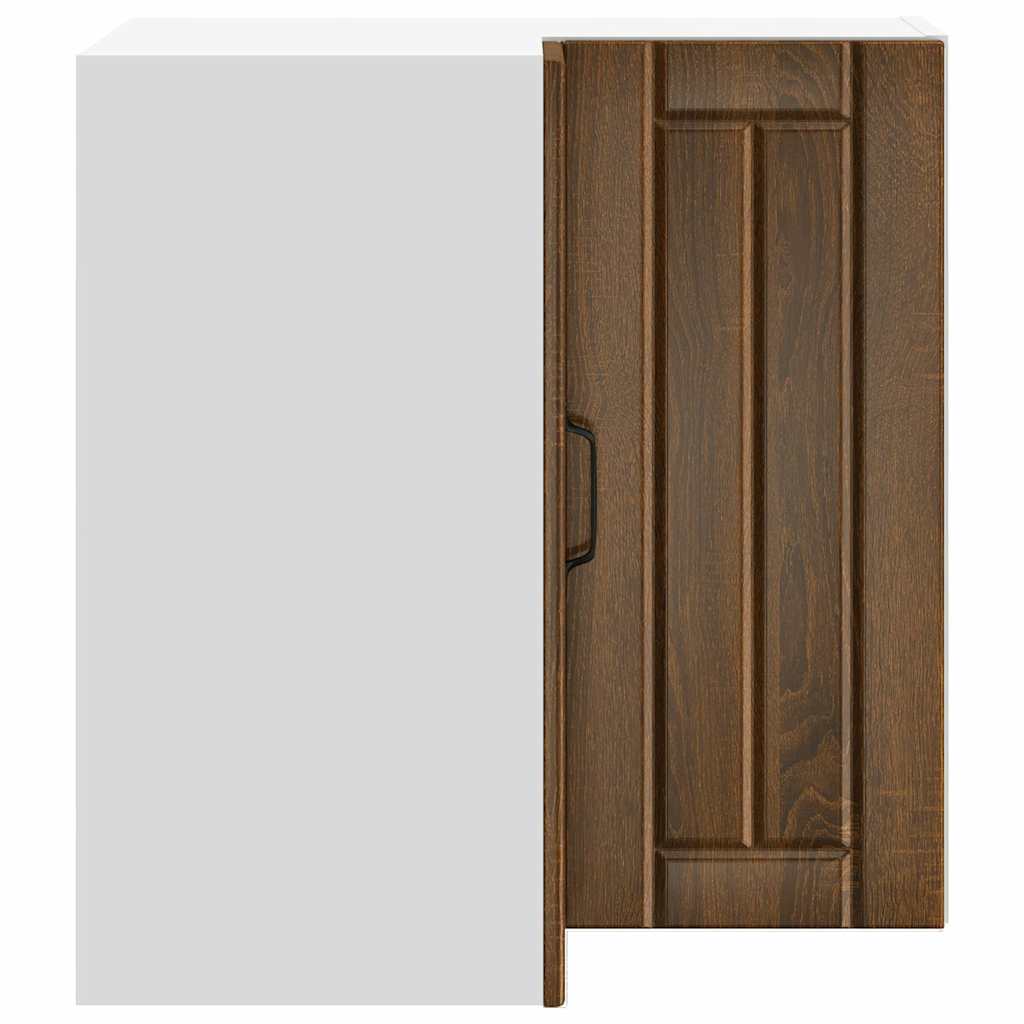 vidaXL Küchen-Eckhängeschrank Lucca Braun Eichen-Optik Holzwerkstoff