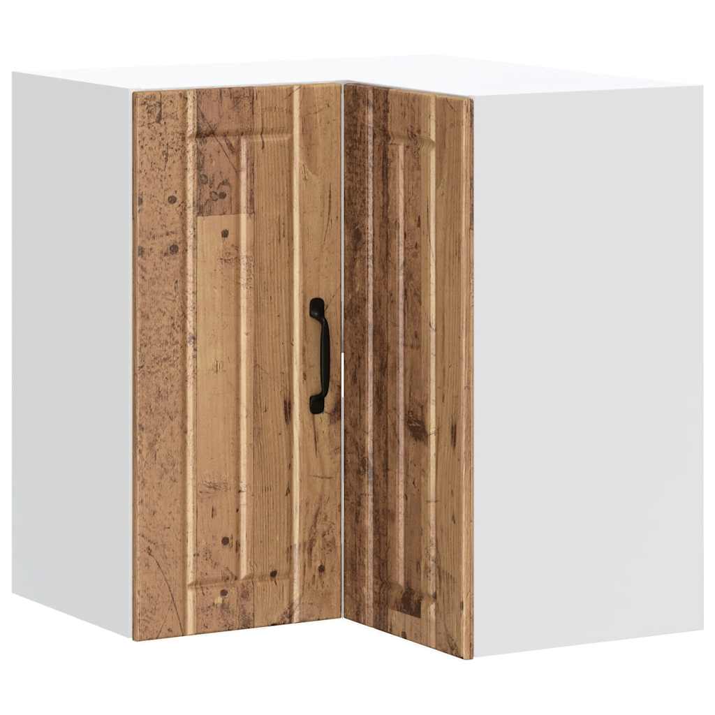 vidaXL Küchen-Eckhängeschrank Lucca Altholz-Optik Holzwerkstoff