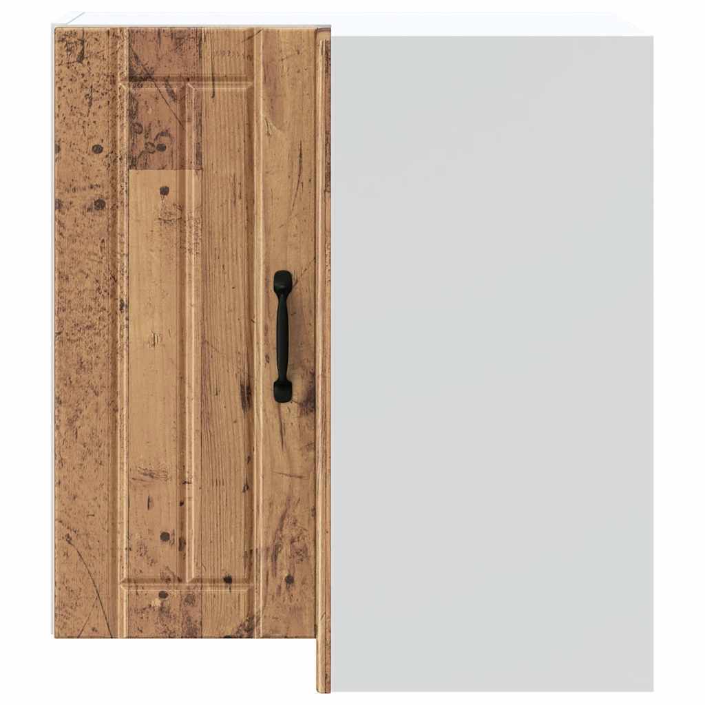 vidaXL Küchen-Eckhängeschrank Lucca Altholz-Optik Holzwerkstoff
