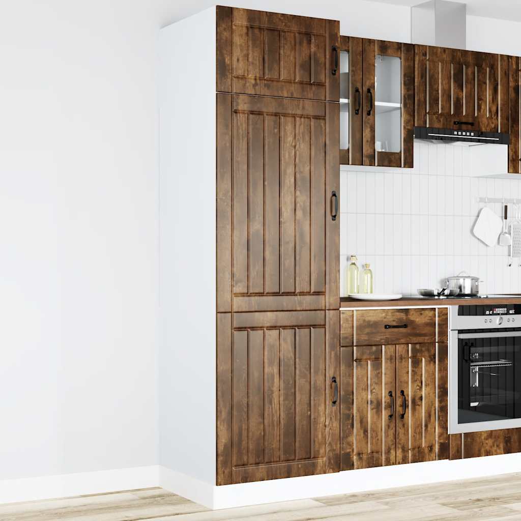 vidaXL Küchenschrank Lucca Räuchereiche Holzwerkstoff
