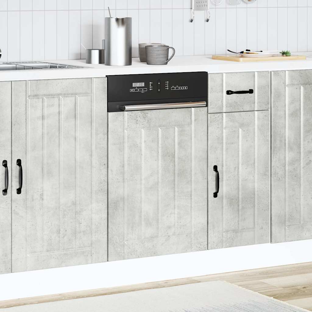 vidaXL Geschirrspülerblende Lucca Betongrau Holzwerkstoff