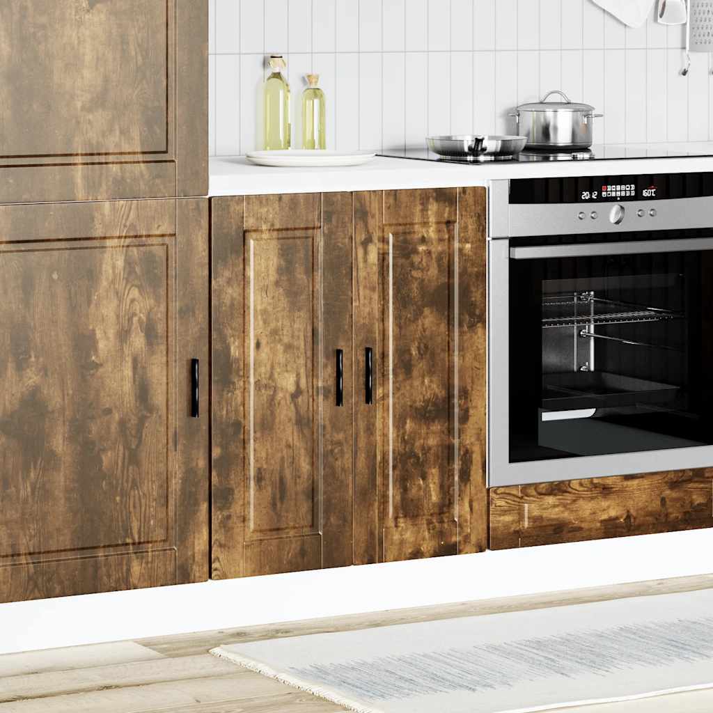 vidaXL Küchenunterschrank Porto Räuchereiche Holzwerkstoff