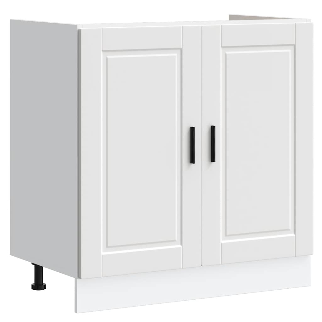 vidaXL Spülenunterschrank Porto Weiß 80x46x81,5 cm Holzwerkstoff