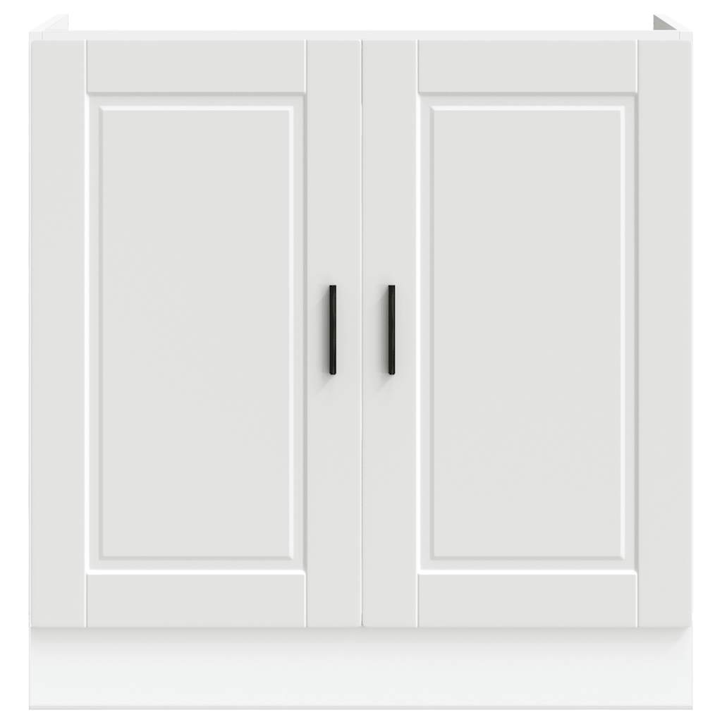 vidaXL Spülenunterschrank Porto Weiß 80x46x81,5 cm Holzwerkstoff