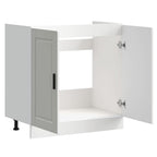 vidaXL Spülenunterschrank Porto Weiß 80x46x81,5 cm Holzwerkstoff