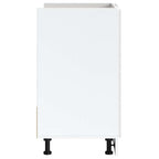 vidaXL Spülenunterschrank Porto Hochglanz-Weiß 80x46x81,5 cm