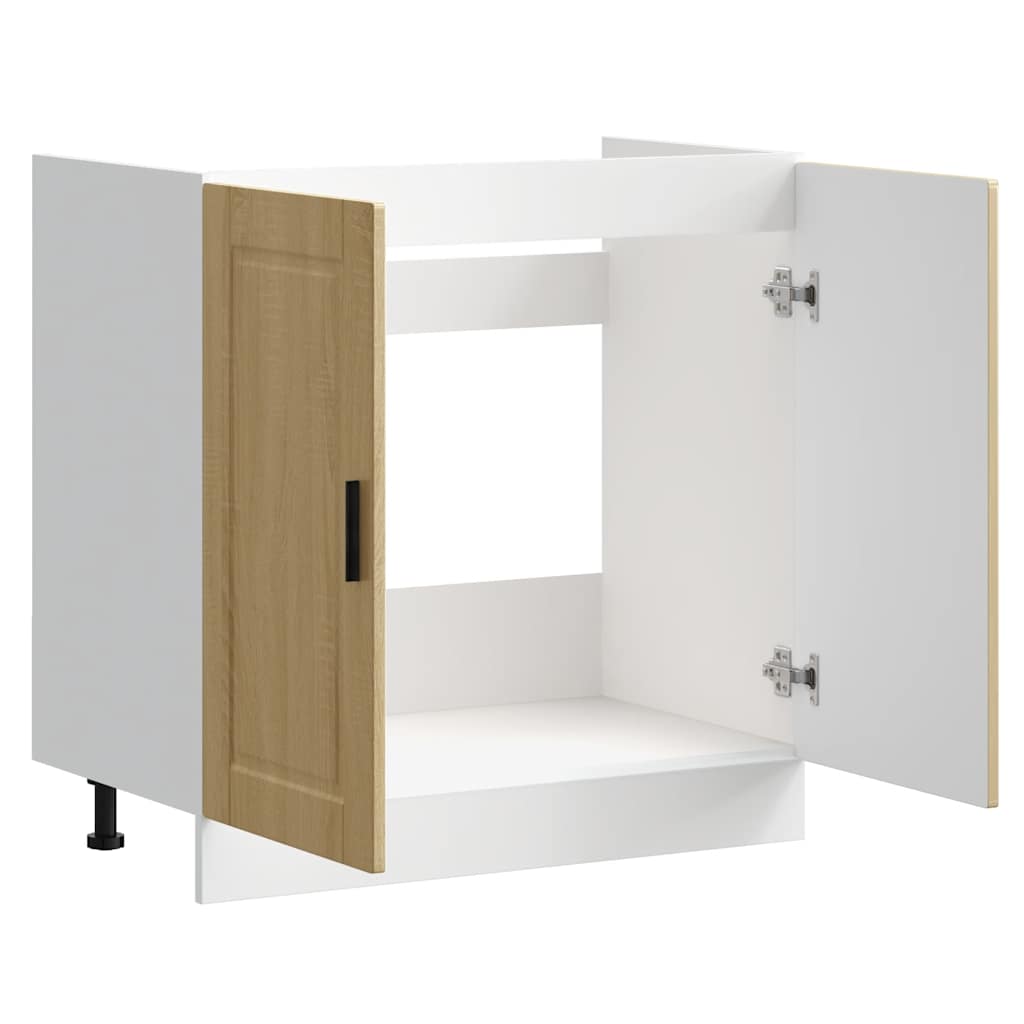 vidaXL Spülenunterschrank Porto Sonoma-Eiche 80x46x81,5 cm