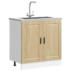 vidaXL Spülenunterschrank Porto Sonoma-Eiche 80x46x81,5 cm