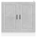 vidaXL Spülenunterschrank Porto Betongrau 80x46x81,5 cm Holzwerkstoff