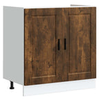 vidaXL Spülenunterschrank Porto Räuchereiche 80x46x81,5 cm