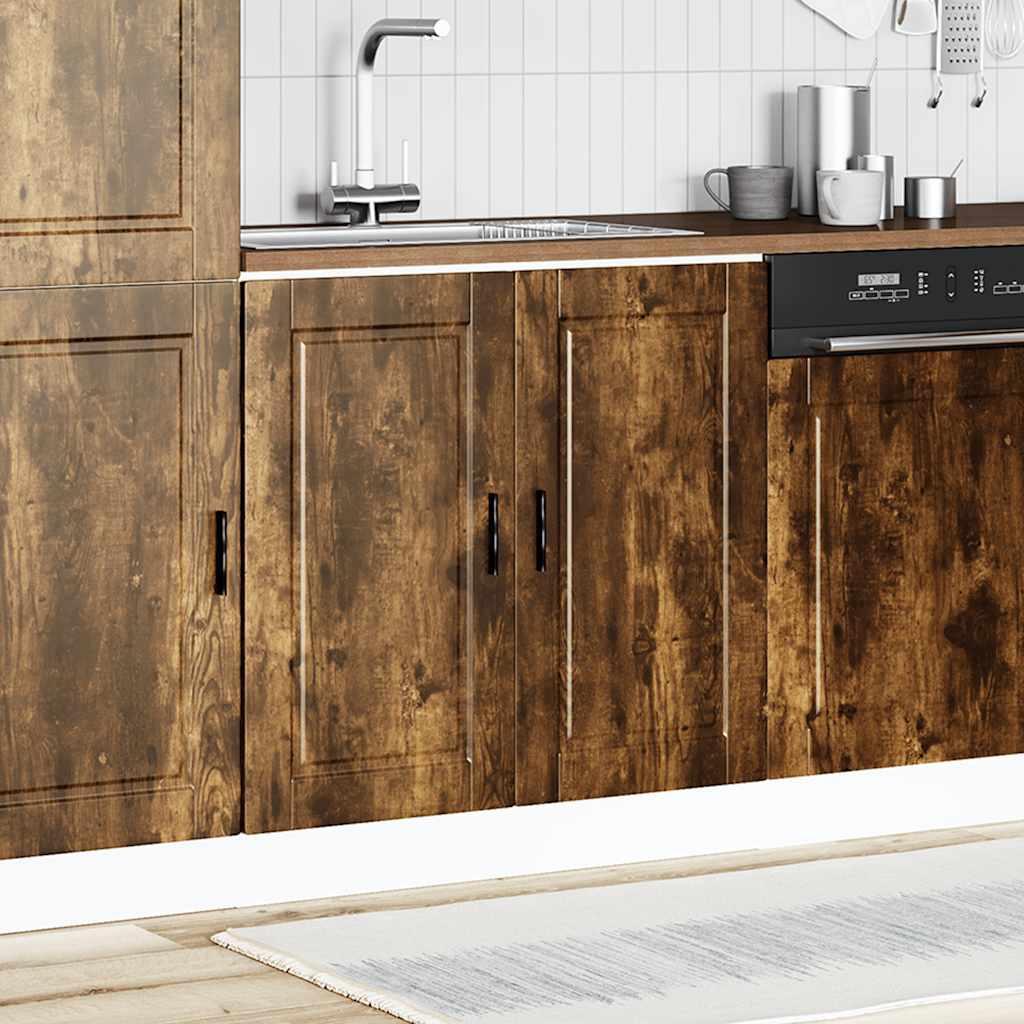 vidaXL Spülenunterschrank Porto Räuchereiche 80x46x81,5 cm