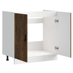 vidaXL Spülenunterschrank Porto Räuchereiche 80x46x81,5 cm