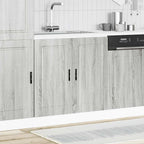 vidaXL Spülenunterschrank Porto Grau Sonoma 80x46x81,5cm Holzwerkstoff