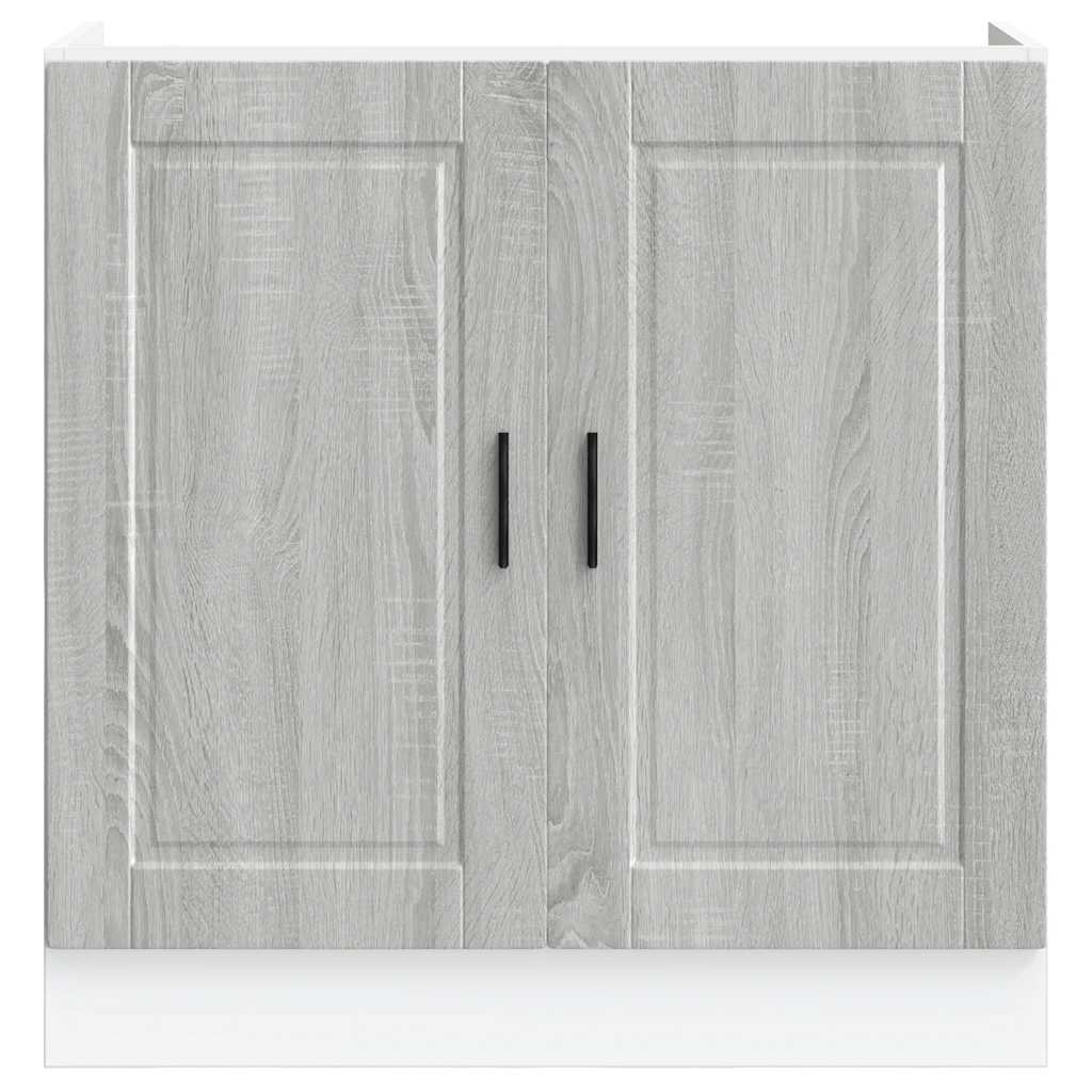 vidaXL Spülenunterschrank Porto Grau Sonoma 80x46x81,5cm Holzwerkstoff