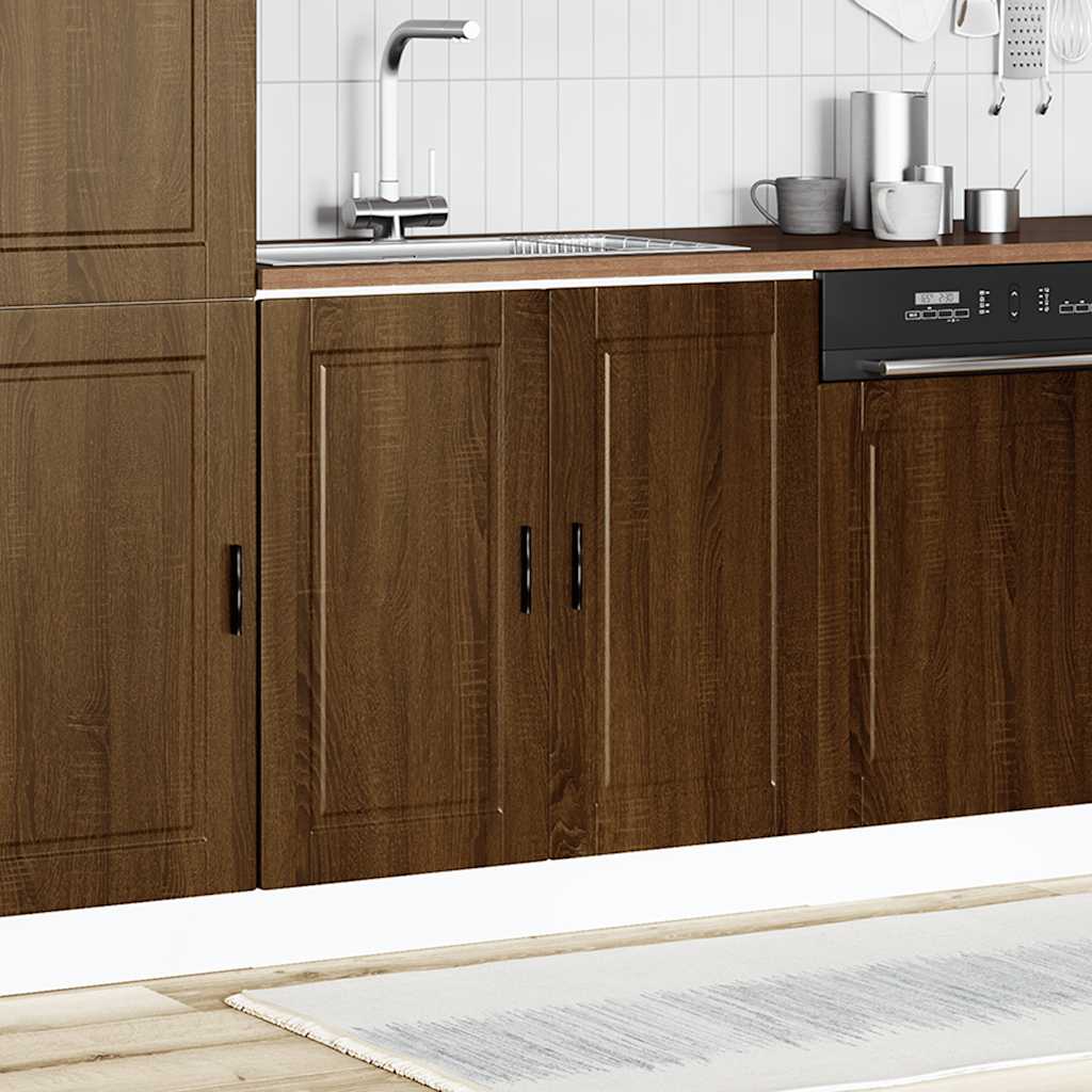 vidaXL Spülenunterschrank Porto Braun Eichen-Optik 80x46x81,5 cm