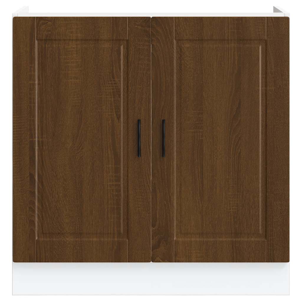 vidaXL Spülenunterschrank Porto Braun Eichen-Optik 80x46x81,5 cm