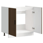 vidaXL Spülenunterschrank Porto Braun Eichen-Optik 80x46x81,5 cm