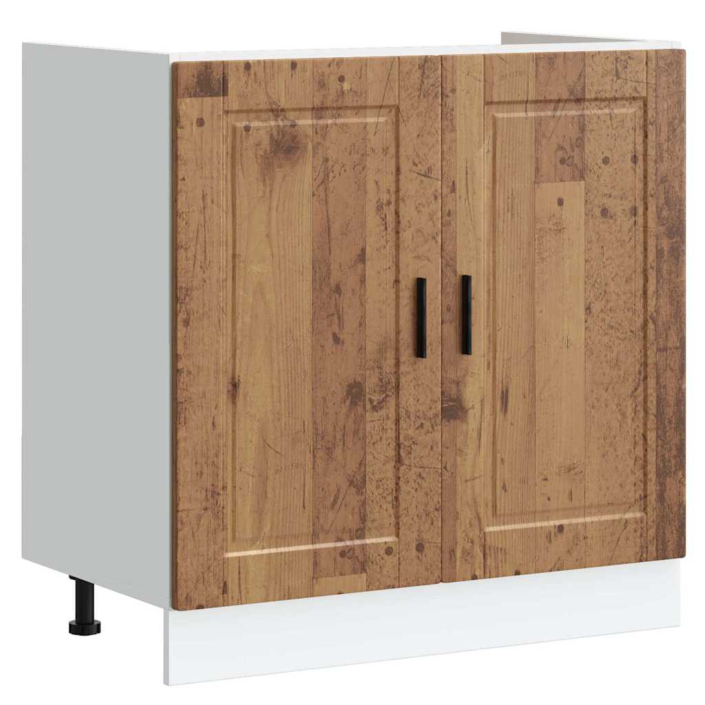 vidaXL Spülenunterschrank Porto Altholz-Optik 80x46x81,5 cm