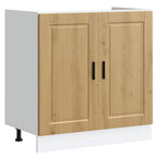 vidaXL Spülenunterschrank Porto Artisan-Eiche 80x46x81,5 cm