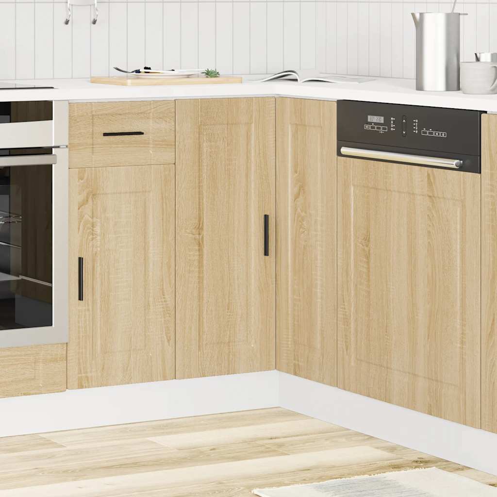 vidaXL Küchen-Eckunterschrank Porto Sonoma-Eiche Holzwerkstoff