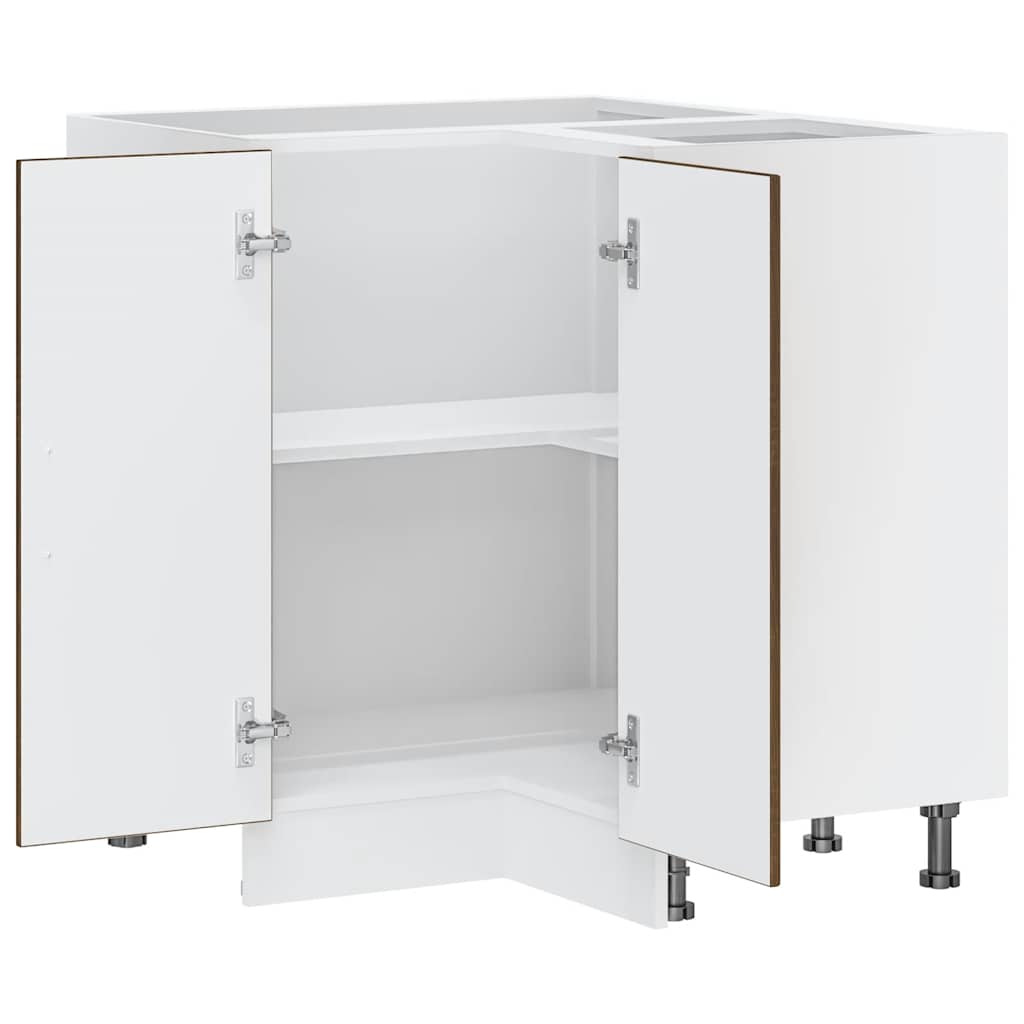 vidaXL Küchen-Eckunterschrank Porto Braun Eichen-Optik Holzwerkstoff