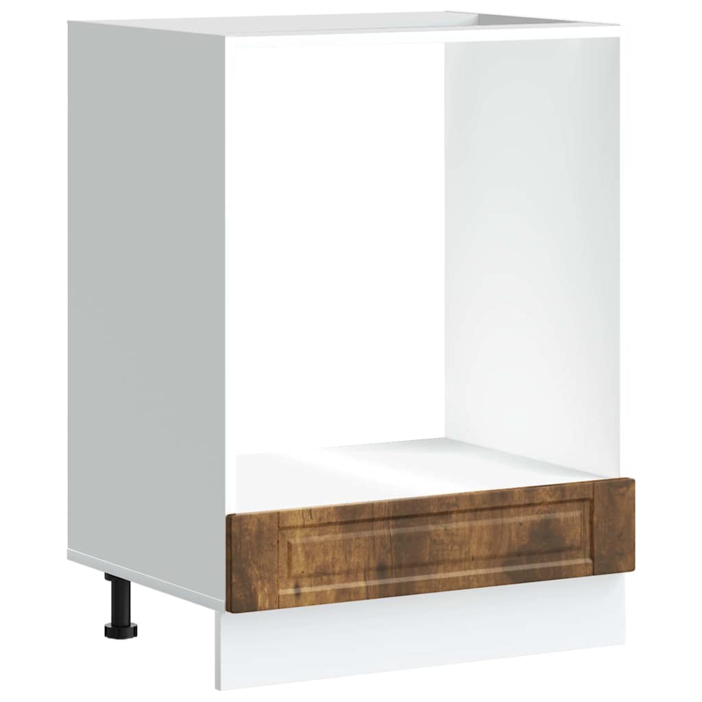 vidaXL Herdumbauschrank Porto Räuchereiche Holzwerkstoff