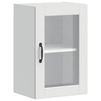 vidaXL Küchen-Hängeschrank mit Glastür Porto Weiß