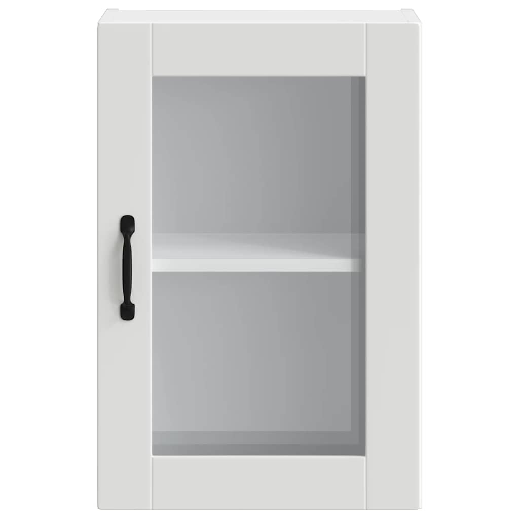vidaXL Küchen-Hängeschrank mit Glastür Porto Weiß